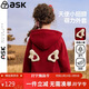 ASK JUNIOR童裝兒童外套春裝小童連帽長(cháng)袖外套女童百搭休閑上衣 紅色 120