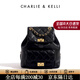 CHARLIE&KELLI CK品牌包包女款2026新款菱格鏈條雙肩包小香風(fēng)背包書(shū)包生日禮物 騎士黑【京倉配送 贈專(zhuān)柜禮袋】