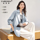 法貝莎品牌薄款風(fēng)衣女春秋新款老錢(qián)風(fēng)收腰顯瘦休閑通勤外套女士上衣 航線(xiàn)藍色 L