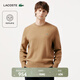 LACOSTE法國鱷魚(yú)男裝25秋冬新款百搭舒適圓領(lǐng)針織毛衣|AH2916 TUY/黃棕色 M 4