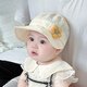 U&MUDI嬰兒帽子夏季薄款寶寶遮陽(yáng)帽兒童0-6小月齡公主帽胎帽鴨舌防曬帽2 米色(太陽(yáng)花花紋遮陽(yáng)帽) 3-15個(gè)月(38-46CM) x 均碼