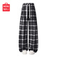 名創優品（MINISO）復古格子褲女2026新款春季高腰顯瘦長褲女士寬松舒適拖地闊腿褲子