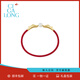 CIGA LONG馬年足金紅繩手鐲黃金手鏈新中式珠寶新年情人節禮物 珍珠紅繩手鐲