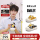 百麗（Belle）張凌赫同款smiley聯(lián)名大玩家女商場(chǎng)款厚底穆勒鞋包頭拖鞋3ZJB4BH5 黑色 38