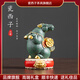 瓷西子招財生肖馬桌面飾品擺件馬上發(fā)財書(shū)房書(shū)桌新年商務(wù)禮物喬遷伴手禮 十駿馬-馬上博才+鑼鼓底座