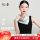 絲界高檔真絲絲巾100%桑蠶絲小方巾系脖領(lǐng)巾2025新款印花發(fā)繩綁包禮物