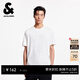 杰克·瓊斯（JACK&JONES）男裝T恤夏季新款經(jīng)典流行印花純色圓領(lǐng)休閑全棉短袖上衣225301057 A06雪白色 常規 2XL （190）