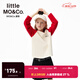 little MO&Co.Smiley聯(lián)名系列 little moco童裝25冬新款兒童純棉長(cháng)袖t恤親子裝 大紅色 165 165/80