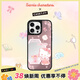 CASETIFY 三麗鷗家族 x CASETiFY聯(lián)名 花窗春韻凱蒂貓 適用于iPhone16/15 Pro/Max 蘋(píng)果手機殼 鏡面黑框Magsafe iPhone 16 Pro Max