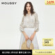 moussy 新品法式田園風(fēng)碎花雪紡長(cháng)袖襯衫女028ISA30-3131 花紋白色 均碼