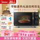 美的（Midea）微波爐烤箱一體機 小型家用20升微波爐  光波加熱 鉆石背板（M1-L201B）