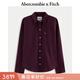 Abercrombie & Fitch【美式經(jīng)典】小麋鹿圖案百搭牛津長(cháng)袖襯衫25秋季女裝140-5247 紫紅色 S (165/88A)