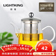 明尊（LIGHTKING）泡茶壺 耐熱玻璃茶具 不銹鋼內膽過(guò)濾花茶壺茶藝壺沖茶泡茶器 L-05（500ml）