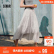 森馬（Semir）半身裙女松緊腰蛋糕裙百搭2025夏季肌理雪紡長(cháng)裙垂感107425120060