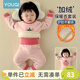 優(yōu)奇嬰兒衣服保暖內衣套裝加絨加厚寶寶秋衣秋褲打底套裝a類(lèi)分體冬裝 粉紅 80