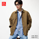 優(yōu)衣庫男裝女裝休閑全棉茄克/外套夾克26春夏新款483819 35 淺褐色 L