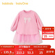 巴拉巴拉【balaOne】童裝兒童連衣裙女童2026新款春裝衛衣網(wǎng)紗裙拼接公主