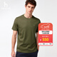 哈吉斯（HAZZYS）男裝 夏季簡(jiǎn)約男上衣純棉圓領(lǐng)短袖T恤男ASTZE0CBX69 卡其色KK XL （180/100A 50）