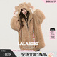 LALABOBO【商場(chǎng)同款】毛絨25年冬新潮原創(chuàng  )開(kāi)襟巨好看玩偶小熊百搭衛衣外套 咖色 M