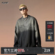 BJHG不計后果春季新款重工藝刺繡漸變水洗衛衣男寬松圓領(lǐng)上衣外套潮 煙灰黑 L L (120-140斤）