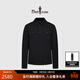 比音勒芬【不易變形】春秋季男士外套時(shí)尚復古保暖防風(fēng)毛織夾克輕商務(wù)百搭 07黑 L /105