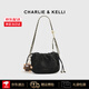 CHARLIE&KELLI品牌 CK輕奢包包女包流浪云朵包單肩斜挎鏈條包七夕情人節禮物女 黑色【八倉速發(fā) 品牌禮袋】