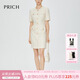 PRICH小香風(fēng)粗花呢圓領(lǐng)半袖連衣裙2024夏新款通勤裙秋季穿搭套裝 64乳白色711N S 160