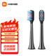 小米（MI） 全效亮白刷頭 電動(dòng)牙刷頭 適配T501/T501C 無(wú)銅植毛 替換牙刷頭兩支裝節日禮物 2支 黑色