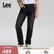 Lee【張凌赫代言】26春新標準中腰726直筒牛仔褲復古男 黑灰色 32