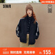 森馬（Semir）[商場(chǎng)同款]外套女蕾絲運動(dòng)風(fēng)2025秋oversize立領(lǐng)夾克101525108020