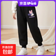 迪士尼女童加絨褲子2025新款兒童冬裝棉褲加厚保暖冬季女孩運動(dòng)褲 【羊羔絨】適宜-5~5℃迪妮結K黑 150