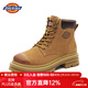 Dickies馬丁靴男靴2026冬季百搭靴子男女情侶大黃靴加絨厚底增高鞋工裝靴 57土黃 38 【偏大一碼，適合運動(dòng)鞋39】