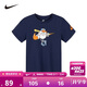 NIKE 耐克童裝短袖T恤男女童卡通圖案兒童舒適柔軟抗皺短袖上衣