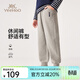 英氏（YEEHOO）兒童褲子男童衛褲春季學(xué)院運動(dòng)風(fēng)長(cháng)褲春裝新款百搭休閑中大童裝 學(xué)院拼接字母-花灰 130