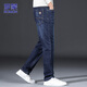 羅蒙（ROMON）牛仔褲男春秋季褲子男士直筒褲男褲休閑長(cháng)褲 深藍色 33