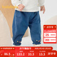 巴拉巴拉寶寶褲子嬰兒花苞褲女童牛仔褲秋裝 藍色調00488 80 cm