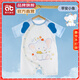 愛(ài)貝迪拉嬰兒衣服連體短袖半袖春夏薄款幼兒小孩開(kāi)空調男寶寶女外出短褲 【春夏連體衣】蘋(píng)安小象 80cm （建議19-23斤）