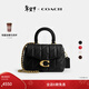 蔻馳（COACH）【禮物】新款女士絎縫裝飾TABBY頂部手柄手袋斜挎單肩大容量女包 B4/黑色