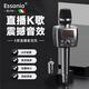 essonio意大利品牌藍牙無(wú)線(xiàn)麥克風(fēng)話(huà)筒音響一體家用K歌神器高清音質(zhì)可拆U段擴展可消原音雙喇叭大音量 銀灰色【TF卡槽+雙麥】