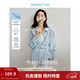 茵曼（INMAN）章若楠同款歐若風(fēng)天絲薄開(kāi)衫女裝襯衫2026夏季新品長(cháng)袖襯衣 多扣款錢(qián)布雷藍-18424138 L