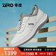 零度Zero男鞋運動(dòng)鞋秋冬新款慢跑鞋潮流舒適輕便軟彈真皮休閑鞋男 白色 41