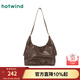 熱風(fēng)（Hotwind）【商場(chǎng)同款】女士單肩包秋季新款擦色做舊復古棕色大容量休閑女包 131黑棕 F