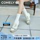 康莉休閑阿甘鞋女款2025年春季新款平底鞋子美式德訓鞋軟底運動(dòng)鞋 銀白色 35 (225mm)