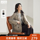 對白（DUIBAI）寬松廓形通勤西裝外套女2026年春新款oversize氣質(zhì)休閑小西服 淺摩卡 M