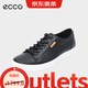 愛(ài)步（ECCO）休閑鞋板鞋男鞋夏季男士平底低幫鞋子男柔酷7號430004 42