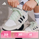 adidas ENTRAP美式校園風(fēng)運動(dòng)少年感復古籃球風(fēng)板鞋男女阿迪達斯   白色/黑色/礬土棕   42