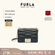 芙拉（FURLA）【禮物】1927羊皮小號女士通勤菱格鏈條包單肩斜挎包簡(jiǎn)約 黑色