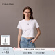 Calvin KleinJeans25夏季女士經(jīng)典字母印花休閑潮流ck辣妹短款短袖T恤上衣