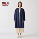 MUJIIDEE 女式 平紋 無(wú)領(lǐng)夾克衫女裝外套  GAD02C4S 藏青色 M (155/80A)