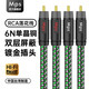 MPS發(fā)燒級6N單晶銅HiFi雙蓮花頭RCA音頻線(xiàn)2RCA公對公二對二音響音箱專(zhuān)用功放前后級CD膽機信號連接線(xiàn) RCA【一對裝】6N單晶銅 0.75米